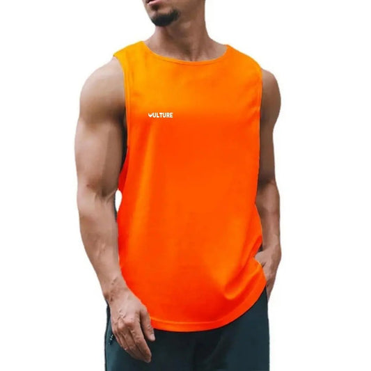 Hi-Dri cut off tank top in ORANGE